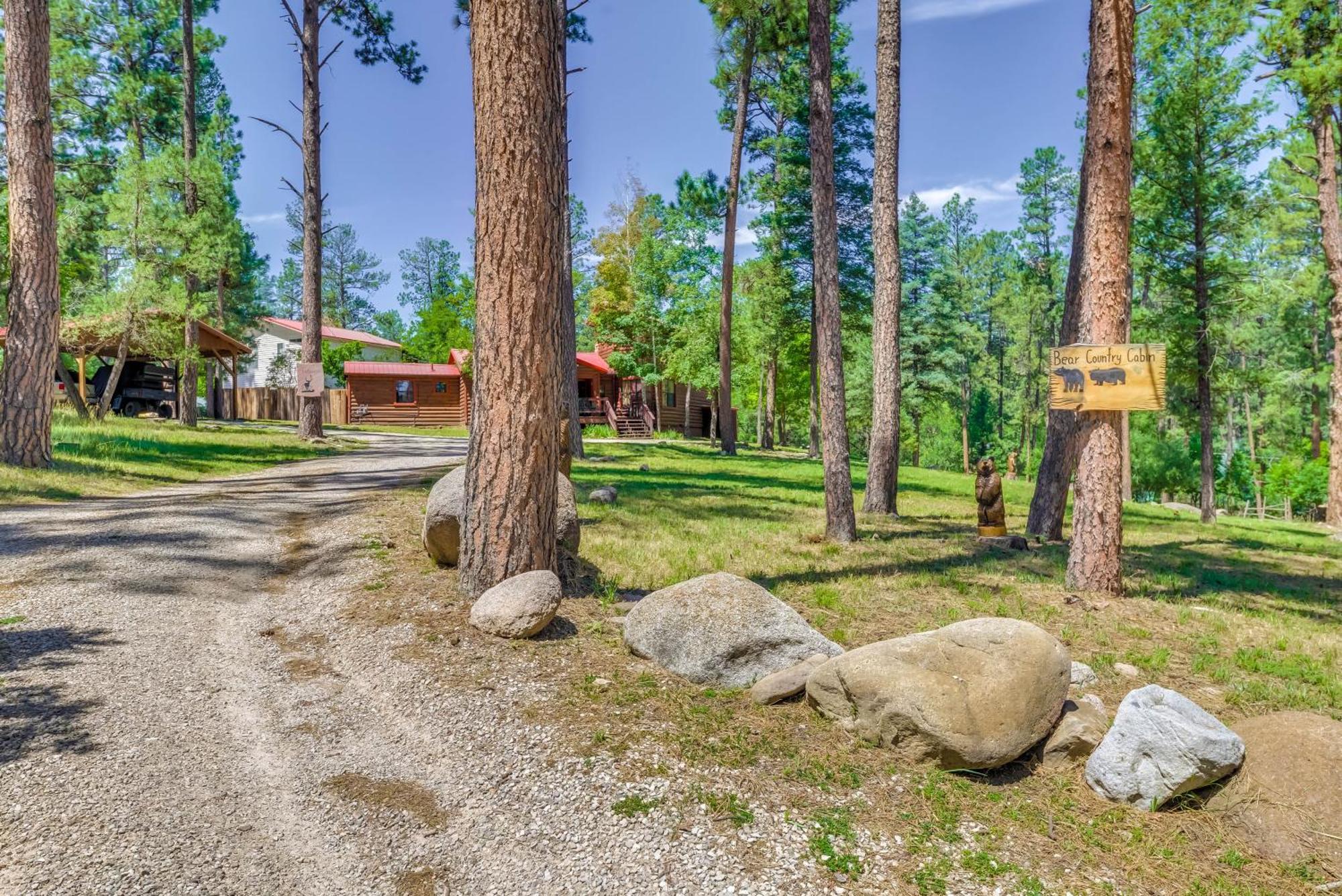 Unique Bear Country Cabin In Ruidoso With Hot Tub! Kültér fotó